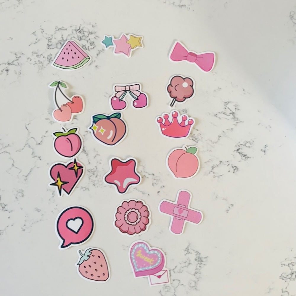Pink 50 Pieces Cute Sticker Bundle - Picture 8 of 16